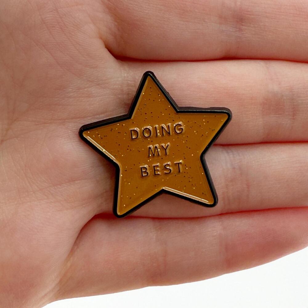 Doing My Best Sparkly Soft Enamel Lapel Pin, Funny Meme Pin, Great Gift Idea